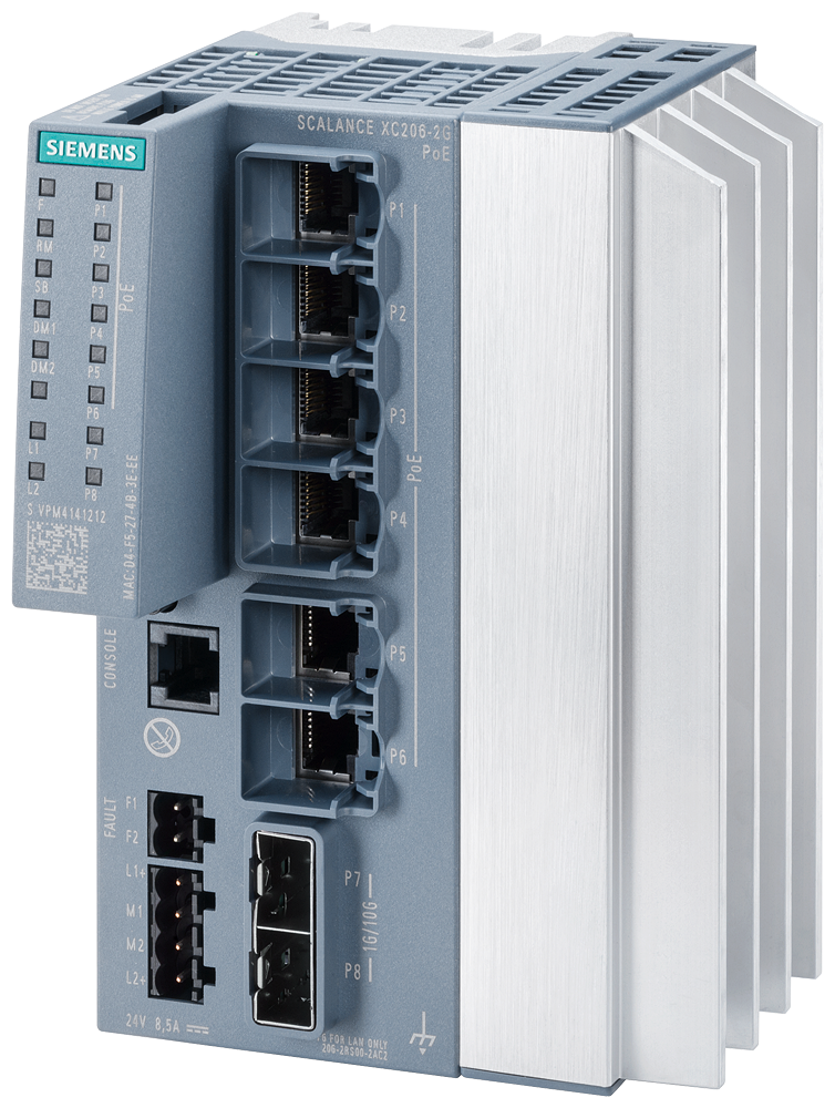 6GK5206-2RS00-2AC2 SCALANCE XC206-2G PoE Manageable Layer 2 IE PoE Switch;