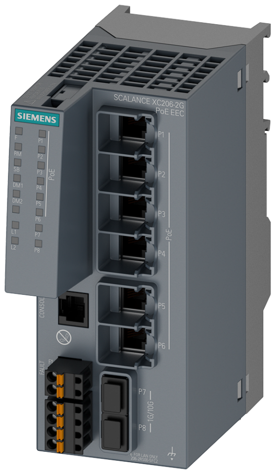 6GK5206-2RS00-5FC2 SCALANCE XC206-2G PoE EEC Manage- able Layer 2 IE PoE