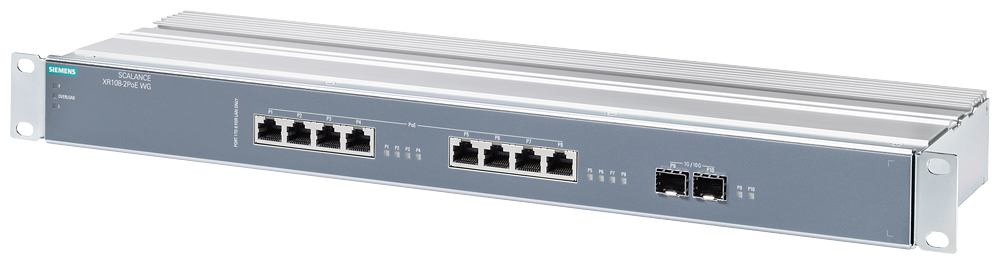 6GK5108-2QS00-3AR3 SCALANCE XR108-2PoE WG; unmanaged IE Switch; 19inch