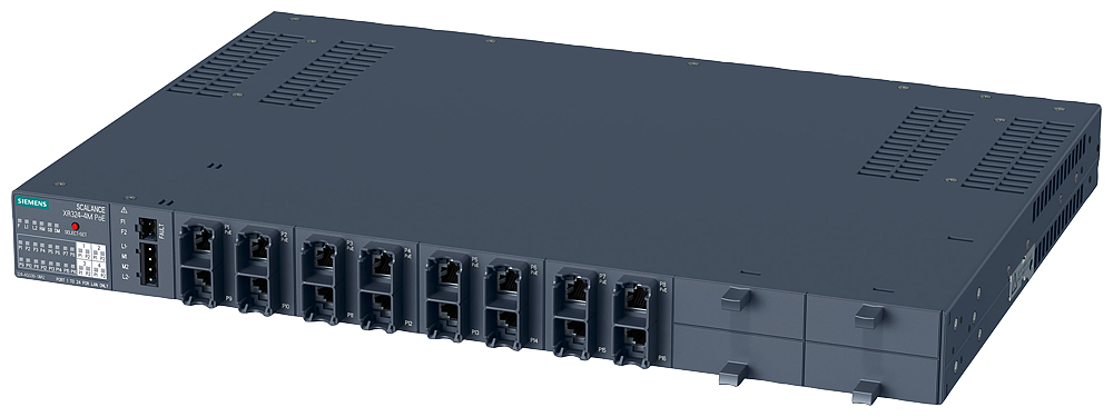 6GK5324-4QG10-1AR2 SCALANCE XR324-4M PoE; Managed IE switch, 19inch rack;