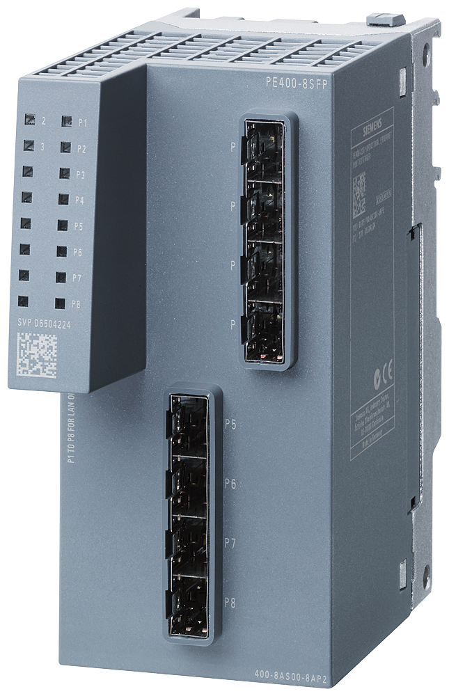 6GK5400-8AS00-8AP2 PE400-8SFP Port Extender for SCALANCE XM-400 managed