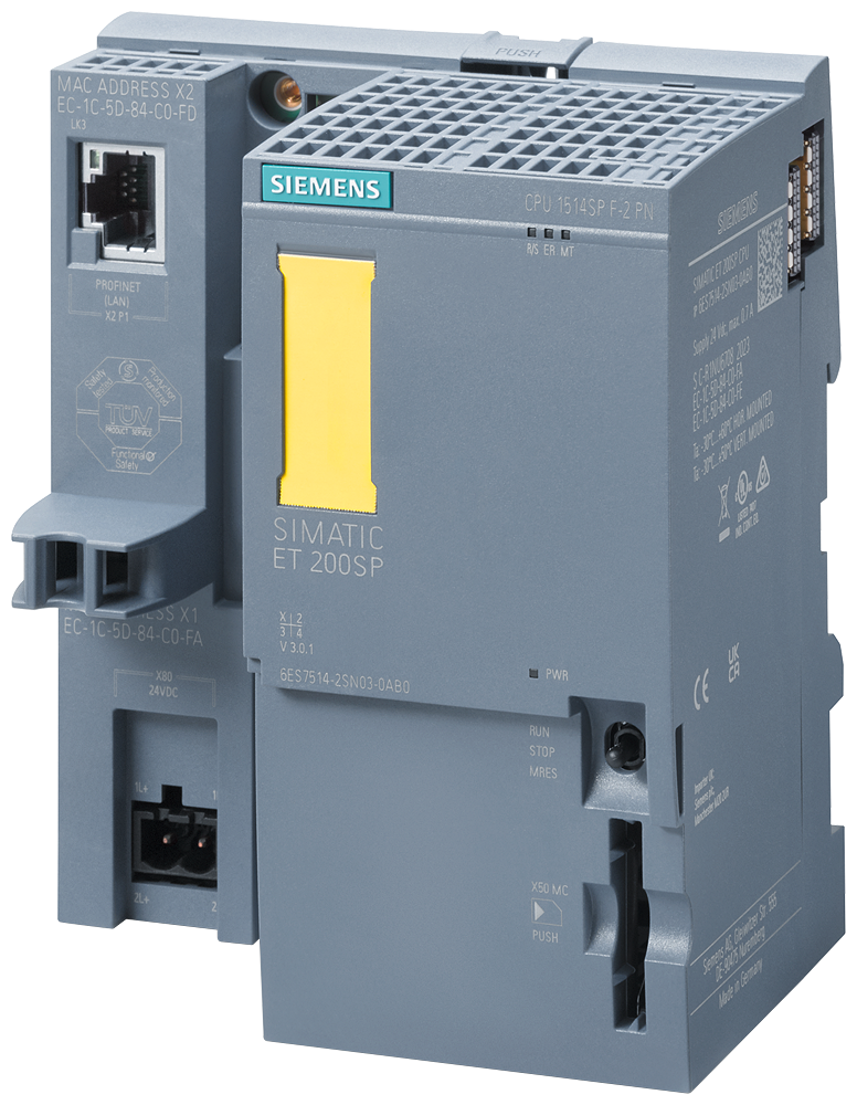 6ES7514-2SN03-0AB0 SIMATIC DP, CPU 1514SP F-2 PN for ET 200SP, central