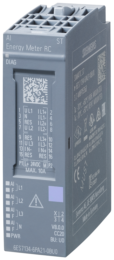 6ES7134-6PA21-0BU0 SIMATIC ET 200SP, analog input module, AI Energy Meter