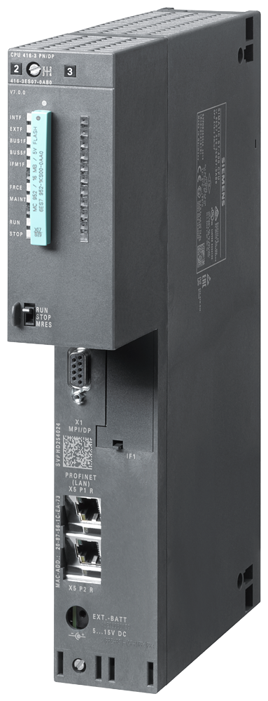 6ES7416-3ES07-0AB0 SIMATIC S7-400, CPU 416-3 PN/DP Central processing