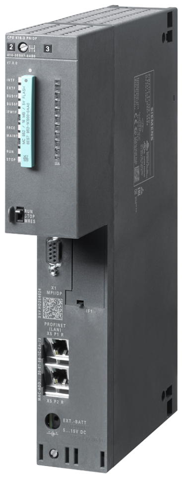 6ES7416-3ES07-0AB0 SIMATIC S7-400, CPU 416-3 PN/DP Central processing