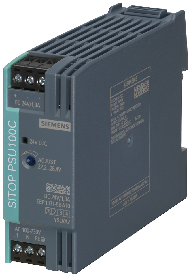 6EP1331-5BA10 SITOP PSU100C 24 V/1.3 A stabilized power supply input: