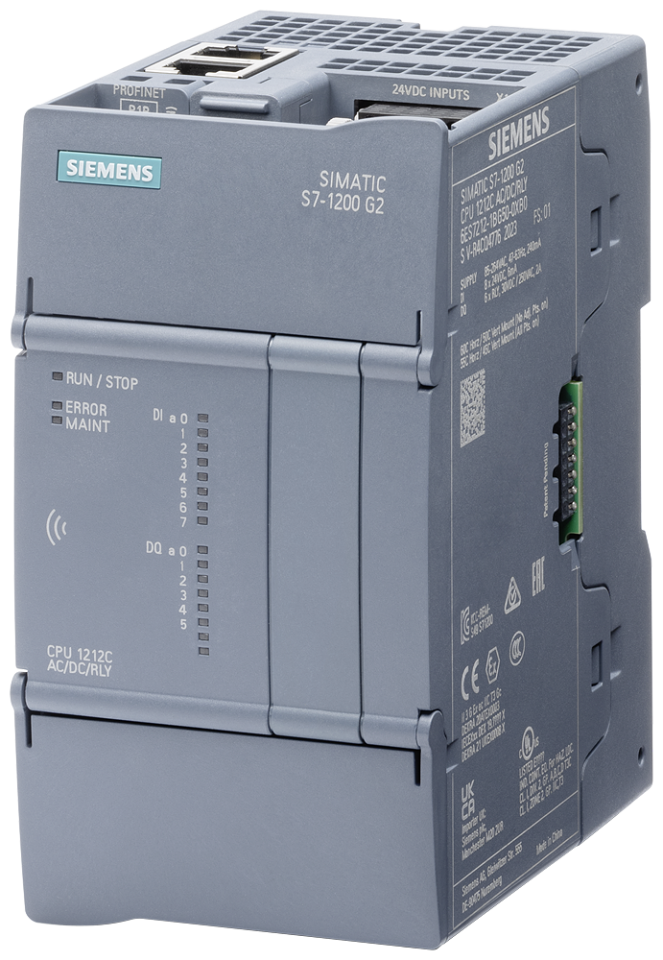 6ES7212-1BG50-0XB0 SIMATIC S7-1200 G2: compact CPU 1212C AC/DC/RLY  power