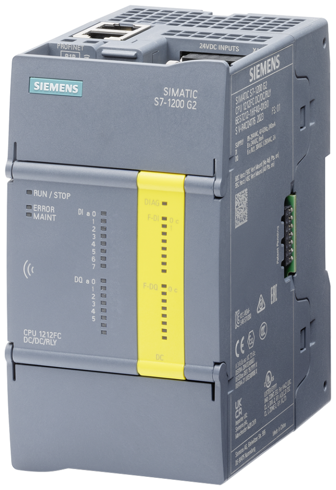 6ES7212-1HF50-0XB0 SIMATIC S7-1200 G2: failsafe compact CPU 1212FC DC/DC/RLY