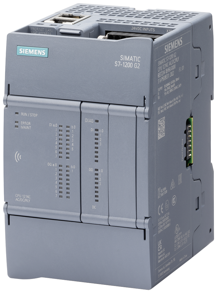 6ES7214-1AH50-0XB0 SIMATIC S7-1200 G2: compact CPU 1214C DC/DC/DC  power
