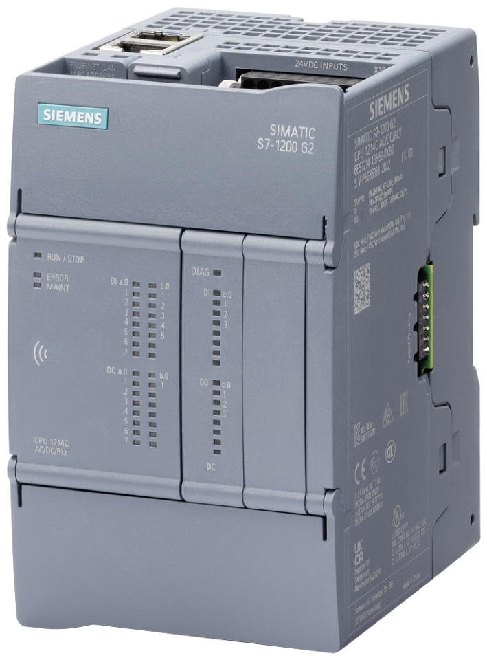 6ES7214-1HH50-0XB0 SIMATIC S7-1200 G2: compact CPU 1214C DC/DC/RLY  power