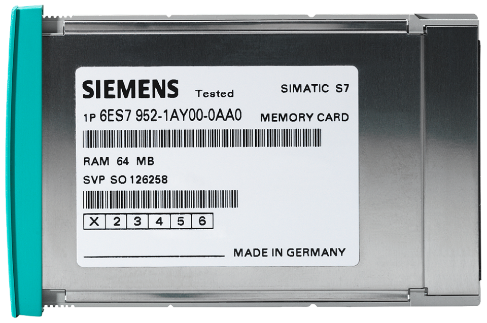 6ES7952-1AS00-0AA0 SIMATIC S7, RAM Memory Card for S7-400, long design,