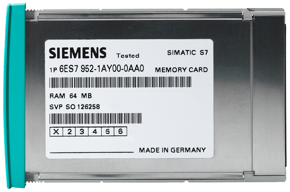 6ES7952-0KH00-0AA0 SIMATIC S7, memory card for S7-400, long design, 5V