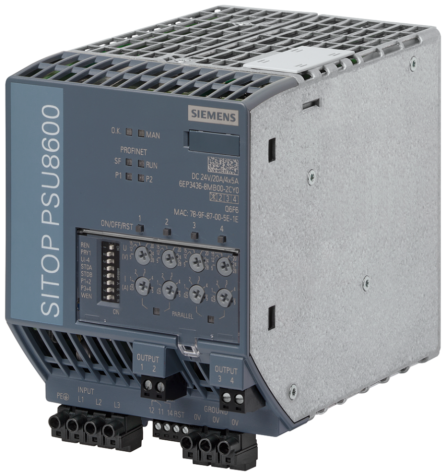 6EP3436-8MB00-2CY0 SITOP PSU8600 3AC 20 A/4x5 A PN stabilized power supply