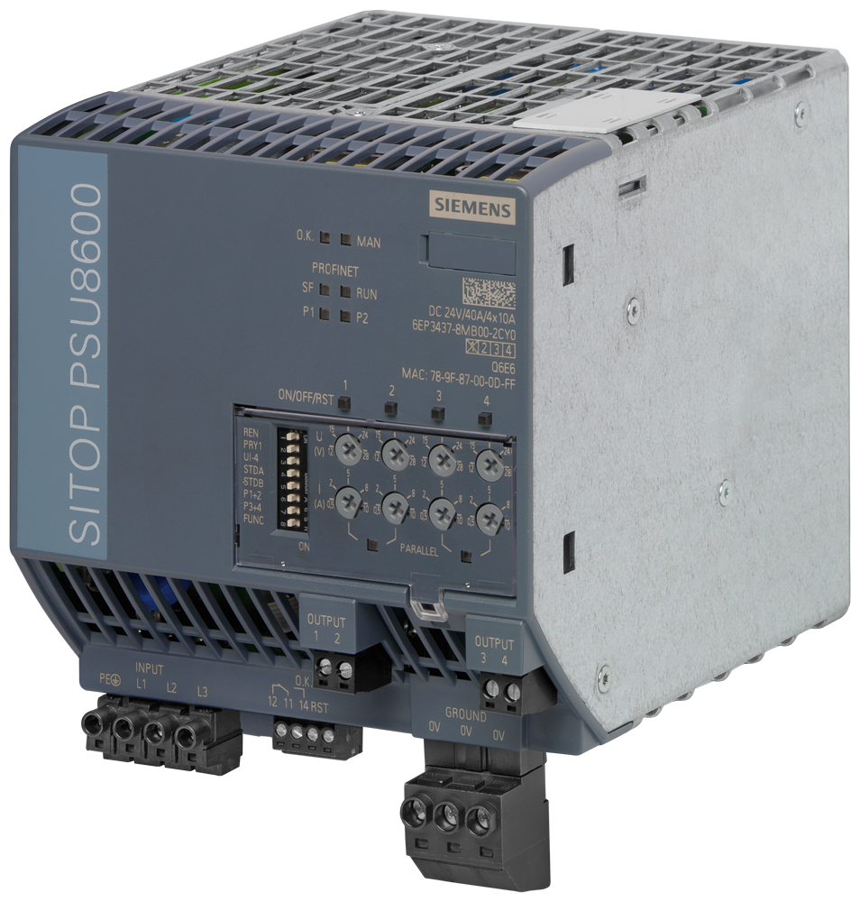 6EP3437-8MB00-2CY0 SITOP PSU8600 3AC 40 A/4x10 A PN stabilized power supply