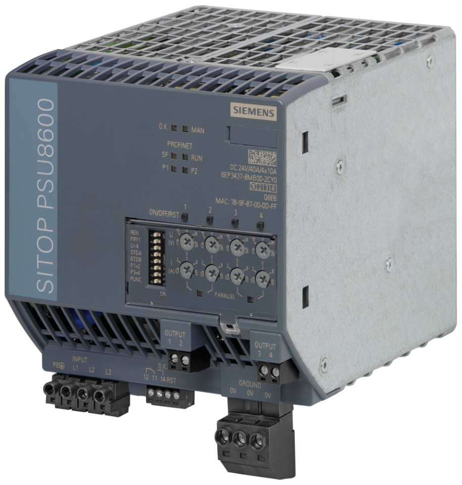 6EP3437-8MB00-2CY0 SITOP PSU8600 3AC 40 A/4x10 A PN stabilized power supply