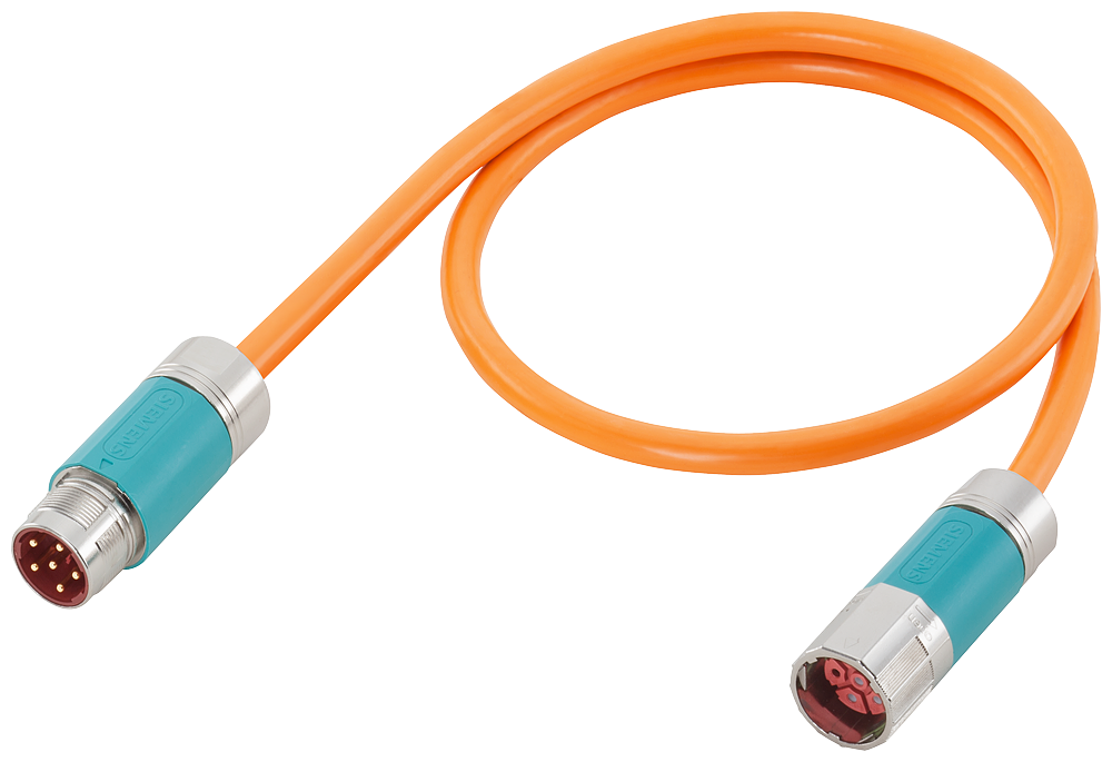6FX8002-5DA05-1AF0 power cable extension 4x 1.5+(2x1.5) C, connector Full-thread,