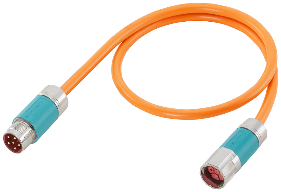 6FX8002-5DA05-1AF0 power cable extension 4x 1.5+(2x1.5) C, connector Full-thread,