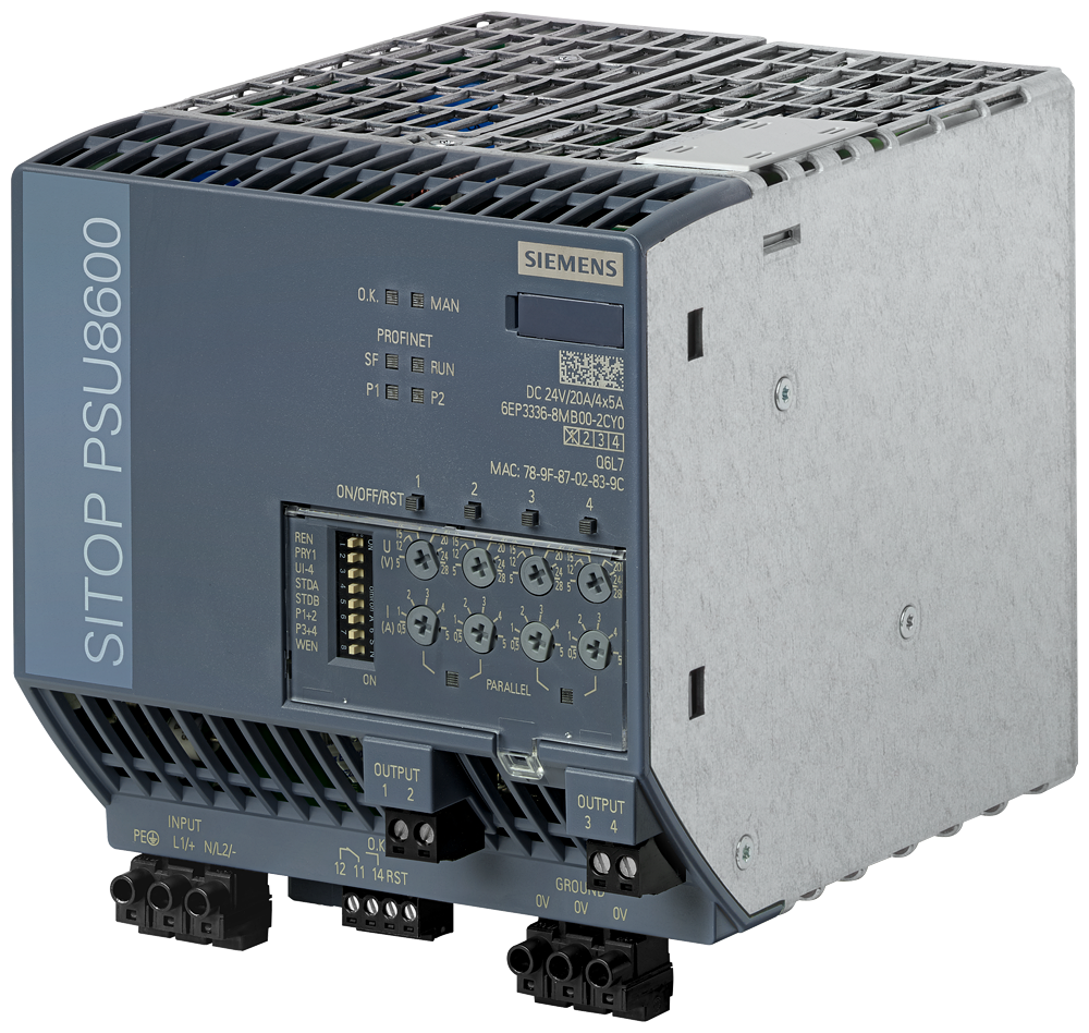 6EP3336-8MB00-2CY0 SITOP PSU8600 1AC 20 A/4x5 A PN stabilized power supply